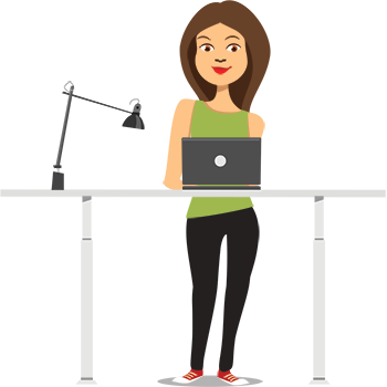DESKLINE-woman stand table